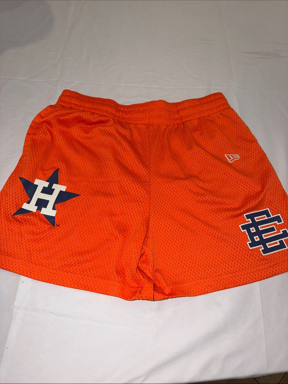 T0309102 Eric Emanuel x New Era Houston Astros Orange Shorts SZ XL